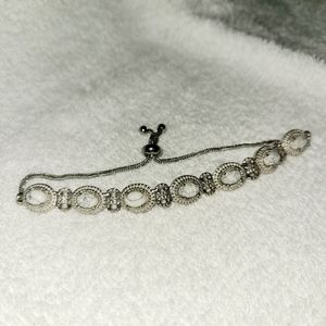 White Howlite Bolo Bracelet in Platinum Over Copper & Stainless Steel #3847766